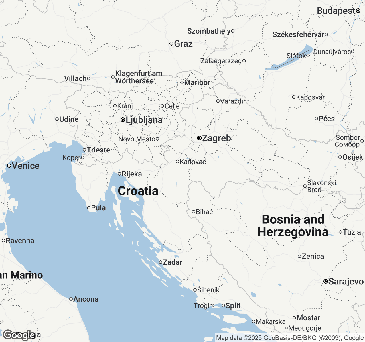 Map of Croatia